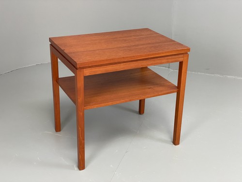 Vintage side table teak 1960s - side,