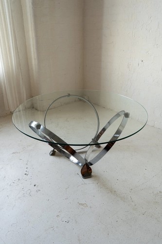 Glass and chrome coffee - glass,