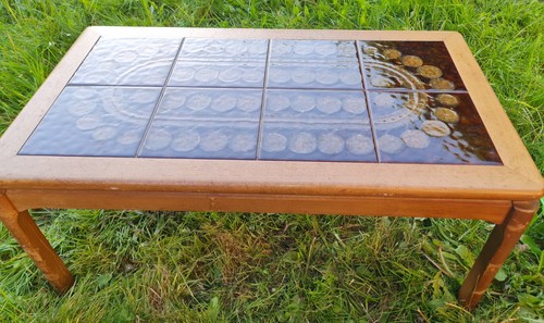 Nathan teak tile - tile, coffee