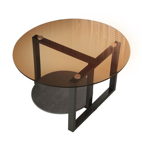 Glass coffee table - coffee, mid