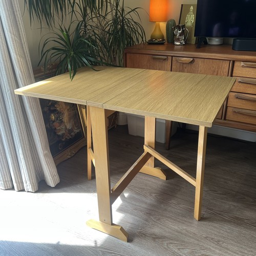 Vintage wood veneer drop leaf - vintage,