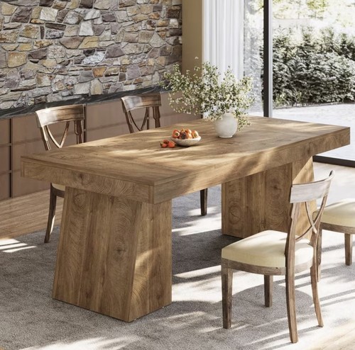 Rectangular wooden dining - rectangular,