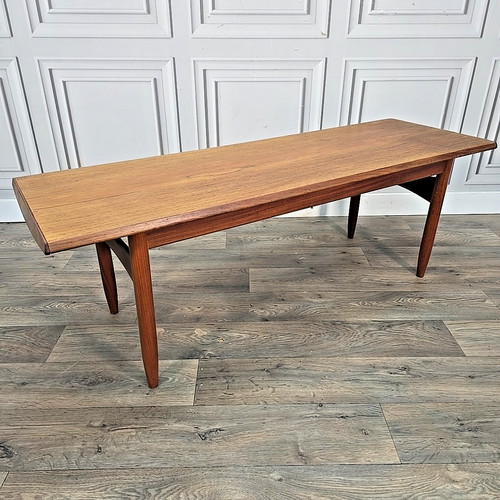 Vintage teak coffee table mid - teak,