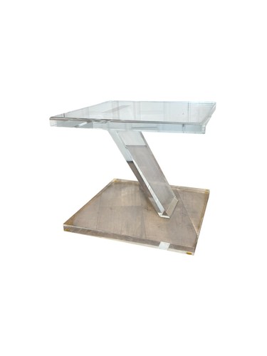 Contempory lucite side table - lucite,