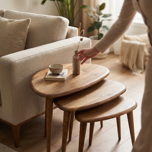 Nesting coffee table set - |, mid