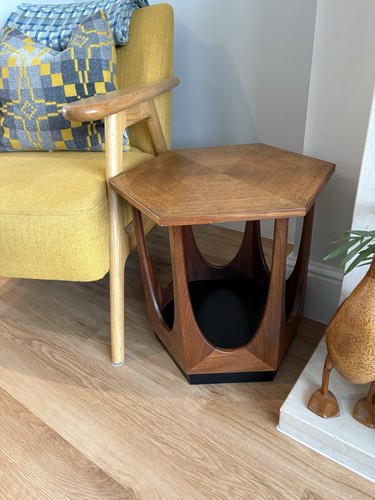 Vintage plan hexagonal teak - g,