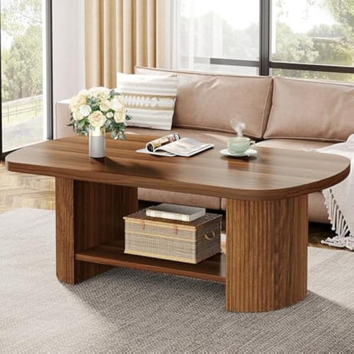 Oval coffee table - coffee, 45.27"